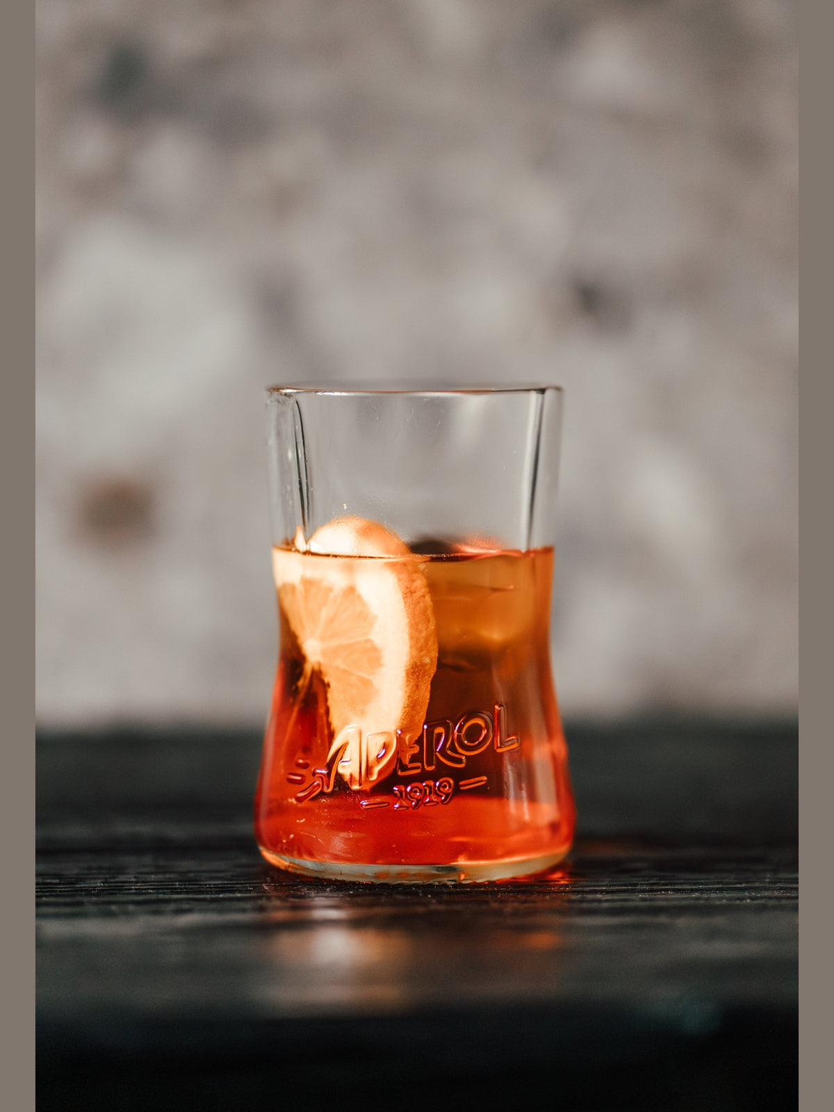 Glas 🧡 aus der alten 0,7l Aperol Flasche mit der APEROL Prägung - witzig & unique