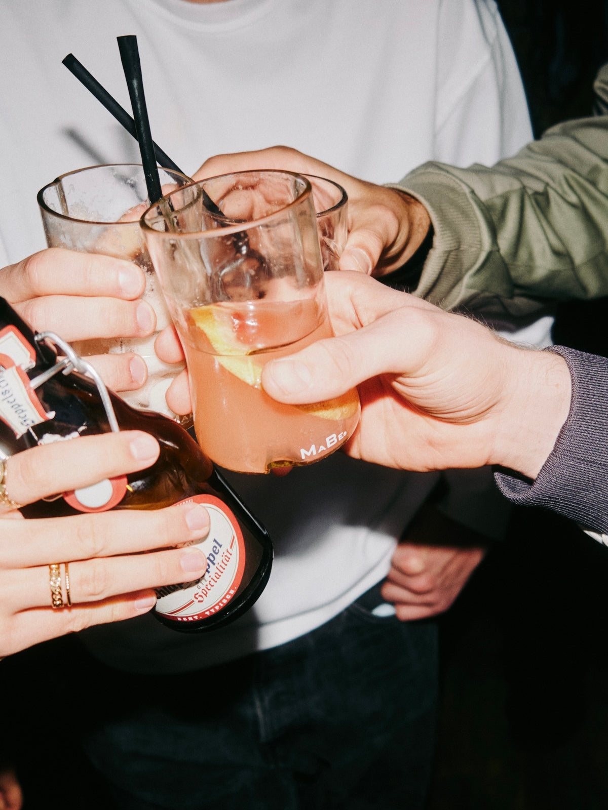 Glas 🧡 aus der alten 0,7l Aperol Flasche mit der APEROL Prägung - witzig & unique
