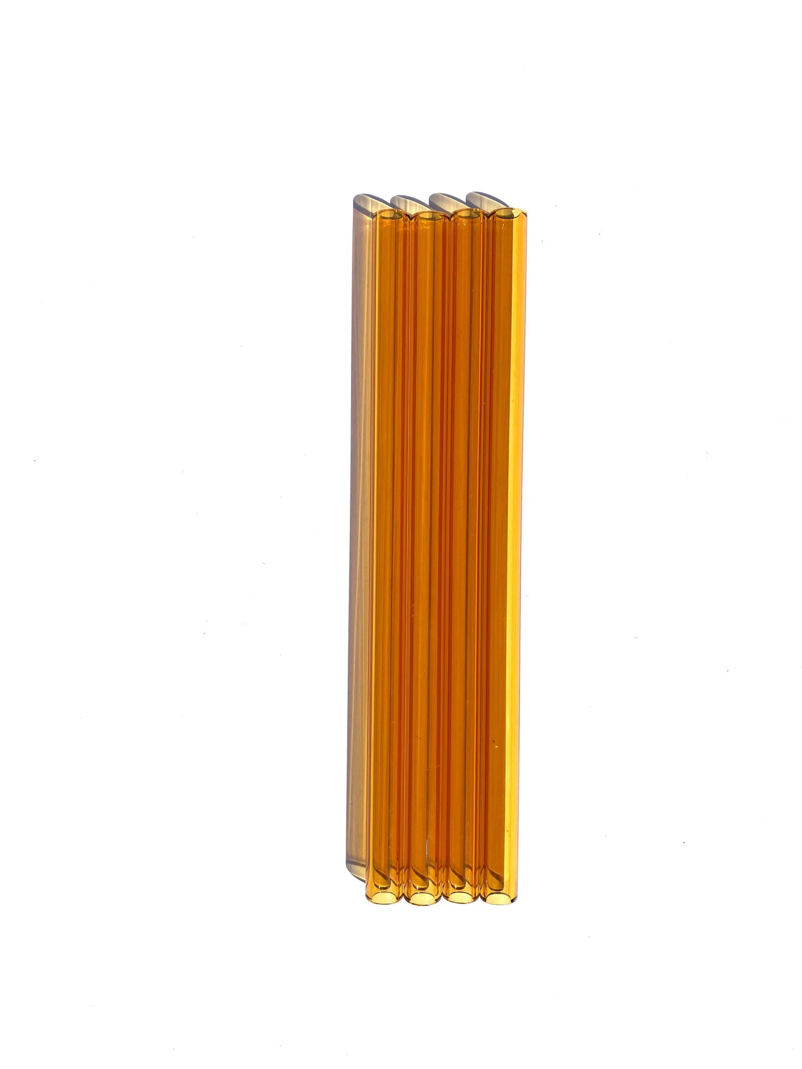 Glastrinkhalm 15cm orange - made in Germany - von Contento - MaBe®