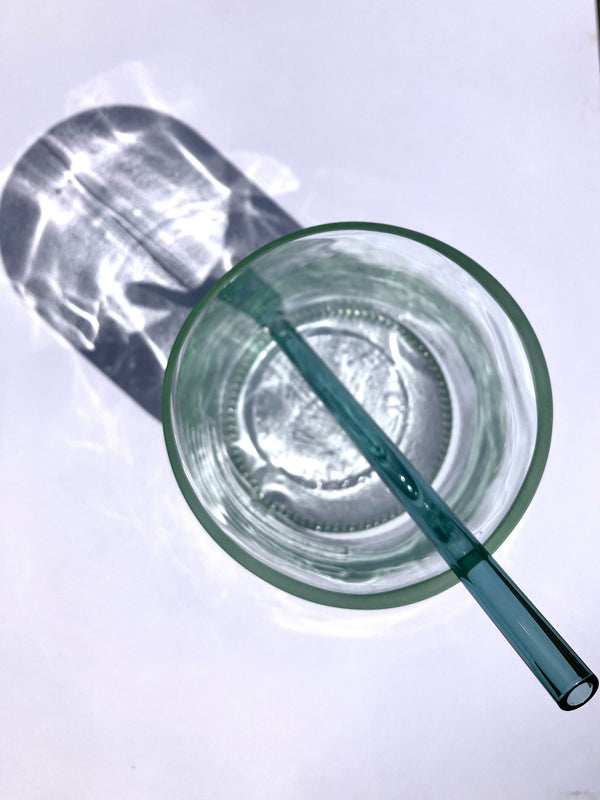 Glastrinkhalm petrol - 15cm - made in Germany - von Contento - MaBe®