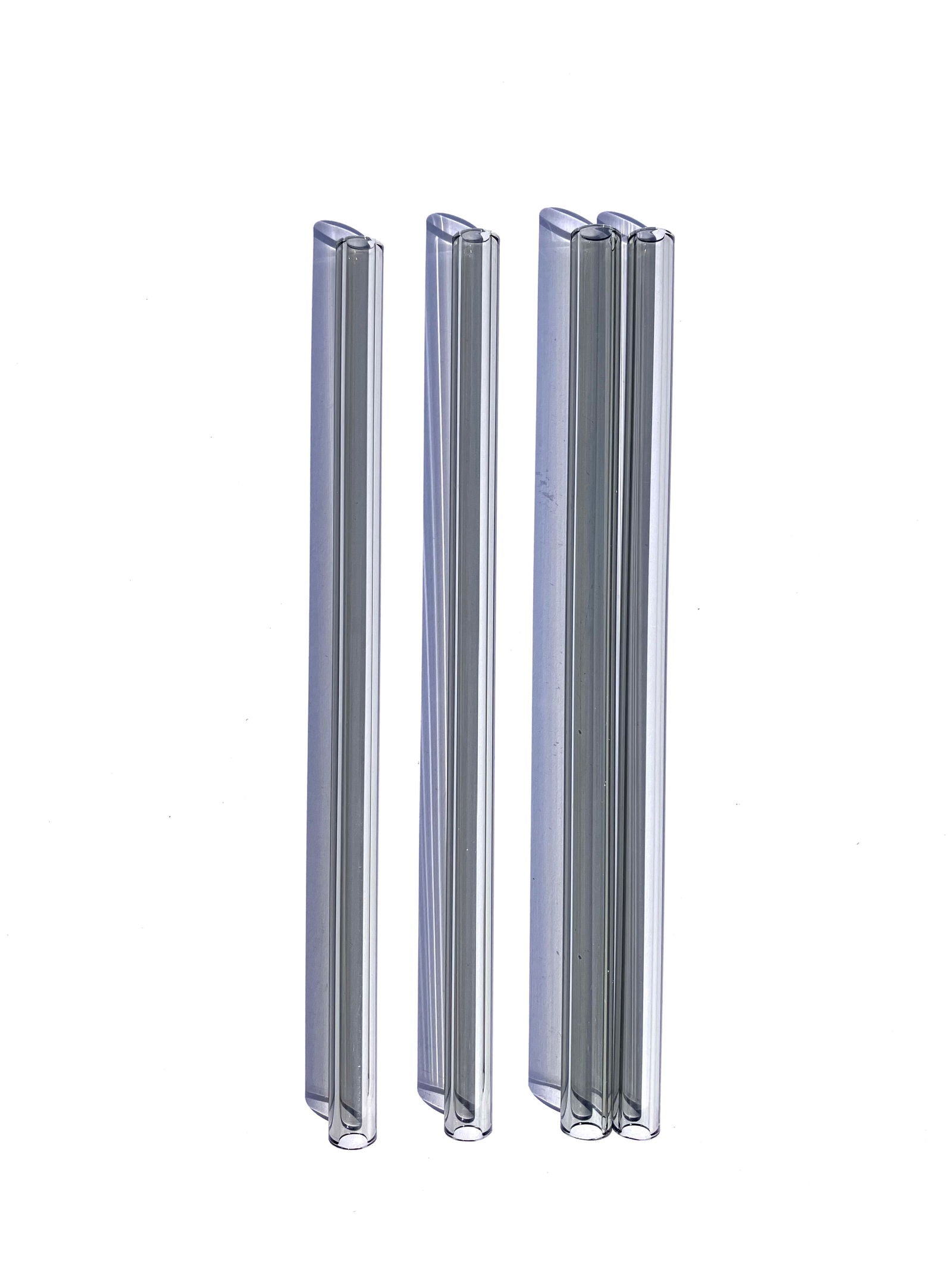 Glastrinkhalm rauchgrau - 15cm - made in Germany - von Contento - MaBe®