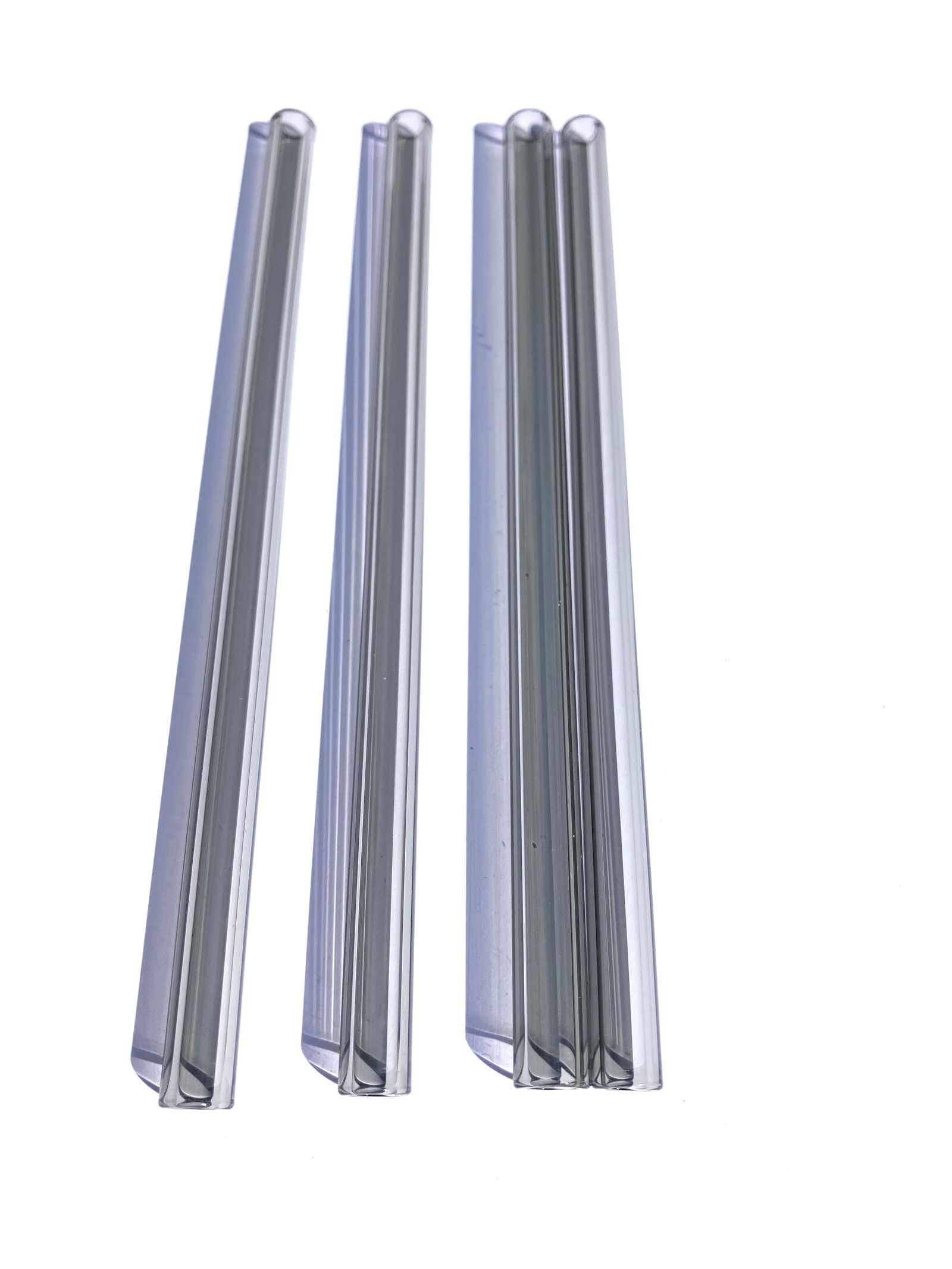 Glastrinkhalm rauchgrau - 15cm - made in Germany - von Contento - MaBe®
