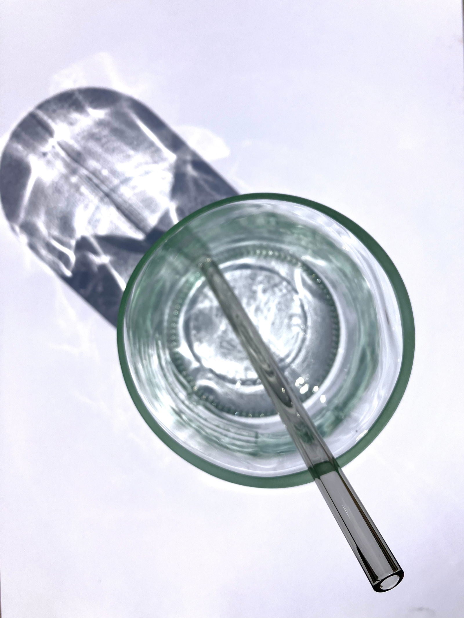 Glastrinkhalm rauchgrau - 15cm - made in Germany - von Contento - MaBe®