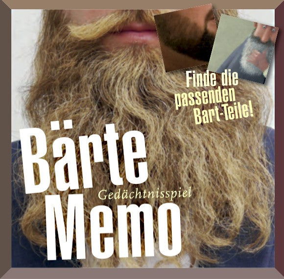 Haariges Bärte Memorie - witziges Mitbringsel für ihn von Inkognito - MaBe®