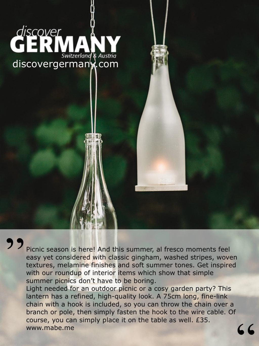 Hänge Windlicht in groß & wunderbar für jeden Baum oder Balkon