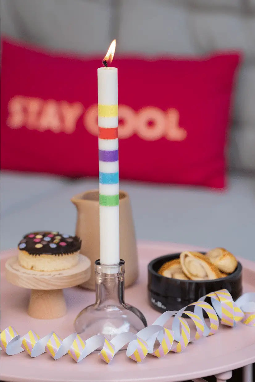 Happy Birthday Kerze (notthegirl) mit upcycling Kerzenständer - Traum Duo