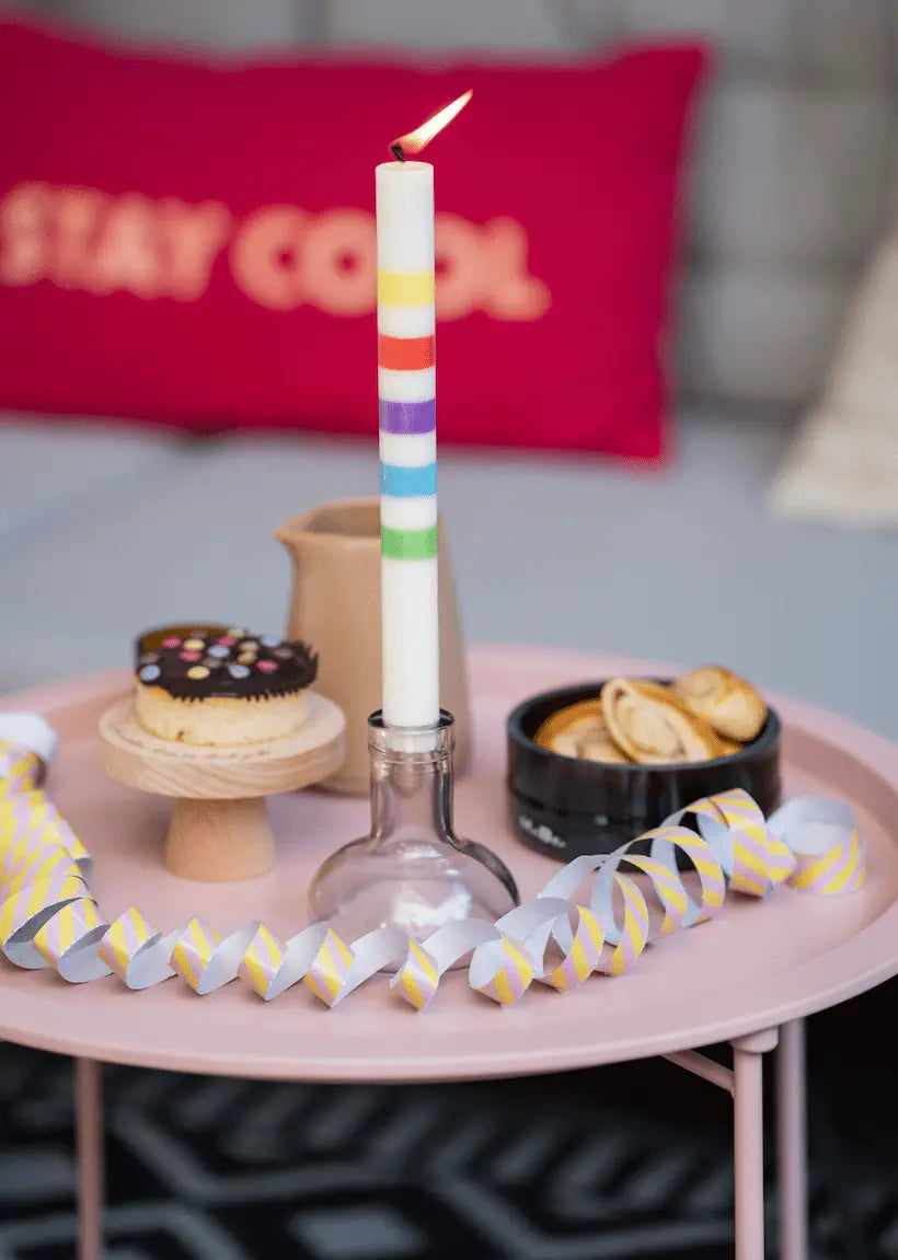 Happy Birthday Kerze (notthegirl) mit upcycling Kerzenständer - Traum Duo