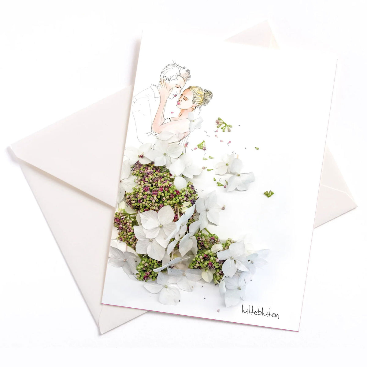 Hortensien Hochzeit in der Blüte - zauberhafte Karten von Lütteblüte -Gabriele Ampt - MaBe®