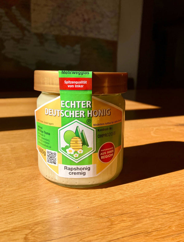 Raps Honig 🐝wunderbar cremig - Imkerei Matthias Thoma