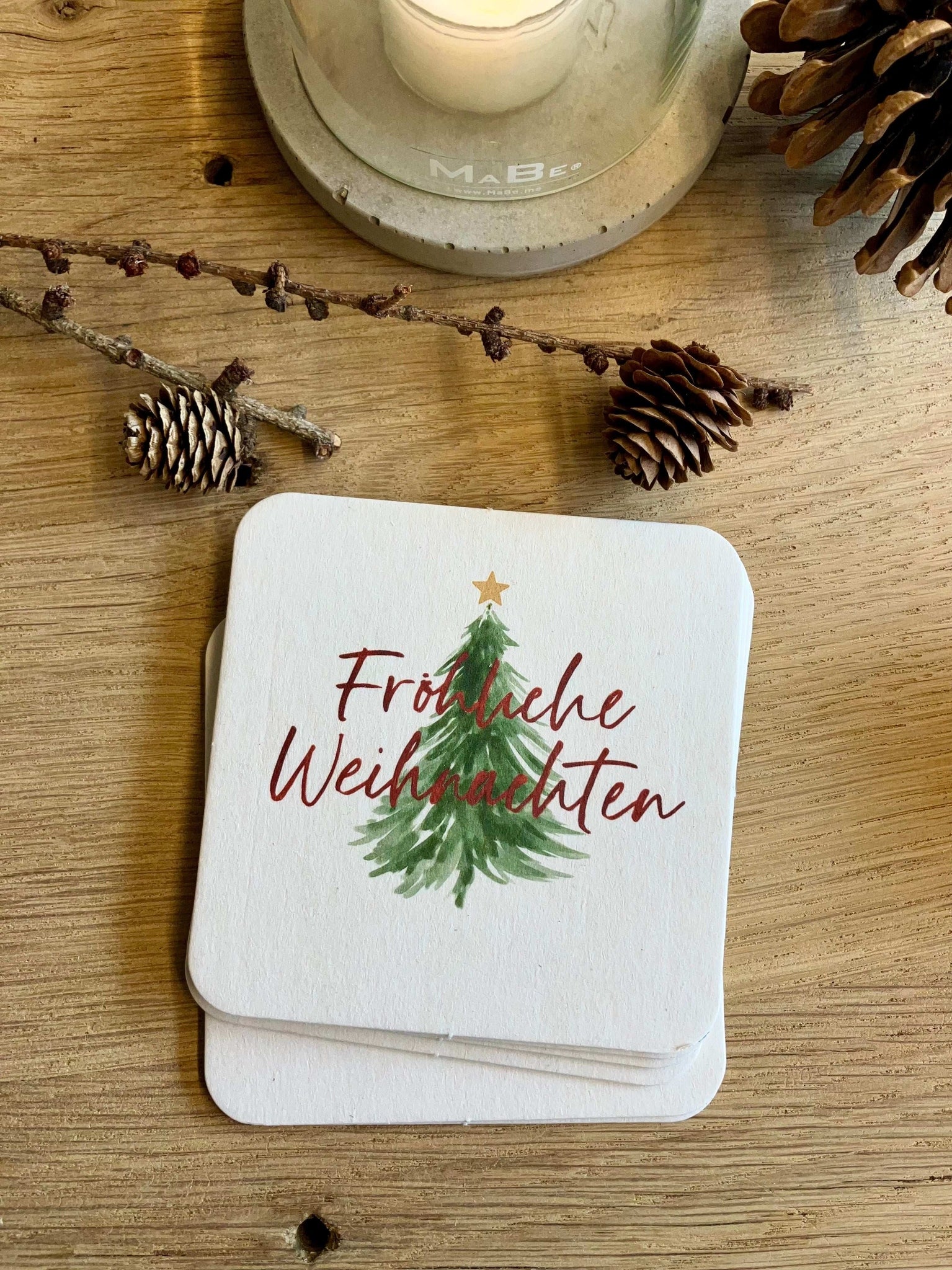 Bunte 🩷💚💙 witzige Weihnachts- 🌲 X-Mas  Untersetzer