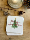 Bunte 🩷💚💙 witzige Weihnachts- 🌲 X-Mas  Untersetzer
