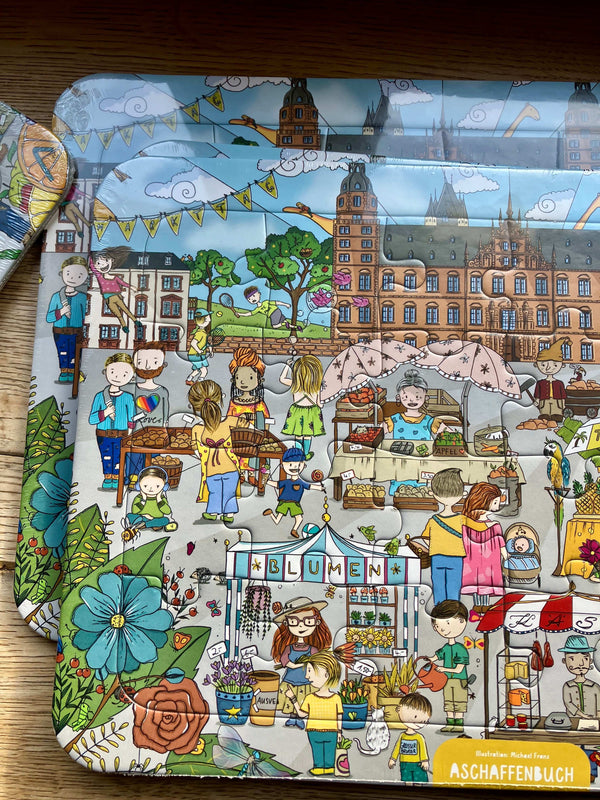 Aschaffenburg - Puzzle 🧩 für Kinder von Aschaffenbuch 🖌️ Illustration Michael Franz