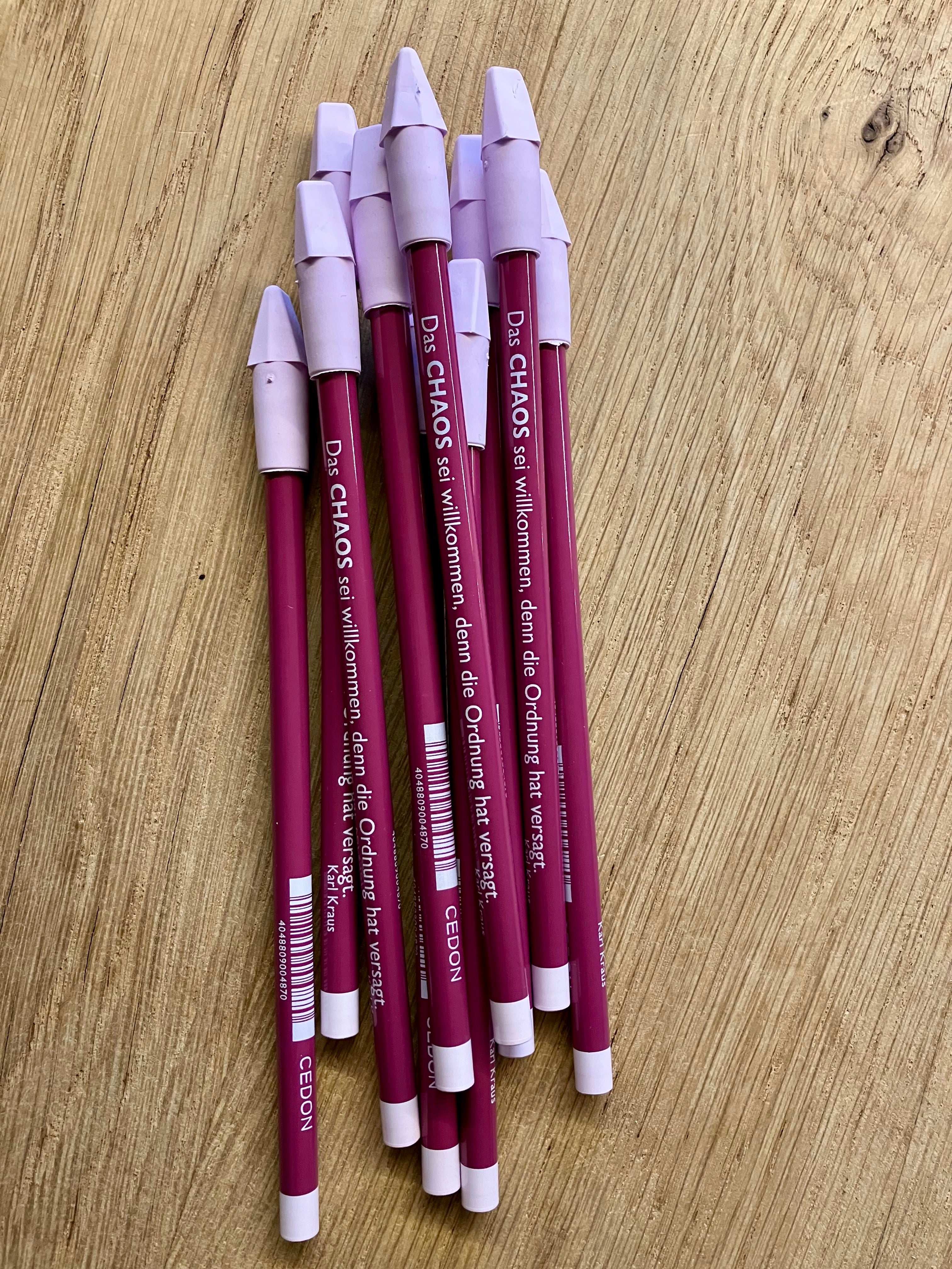 Bleistift mit Zitat von Karl Kraus - 