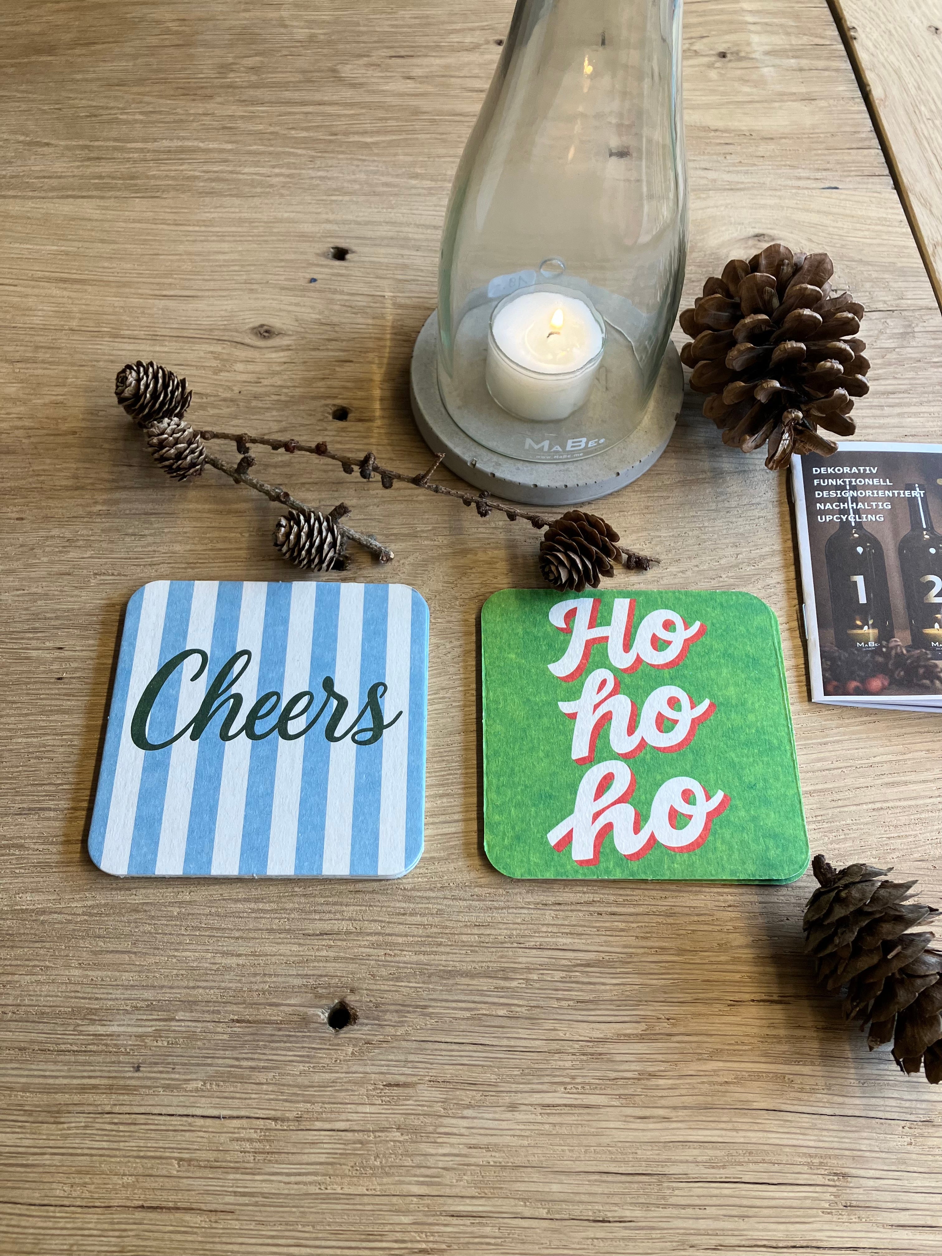 Bunte 🩷💚💙 witzige Weihnachts- 🌲 X-Mas  Untersetzer