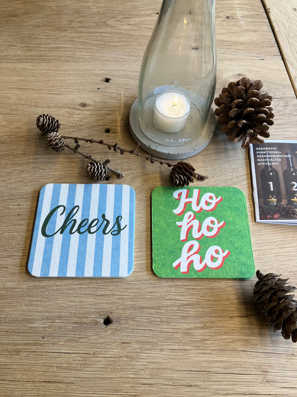 Bunte 🩷💚💙 witzige Weihnachts- 🌲 X-Mas  Untersetzer