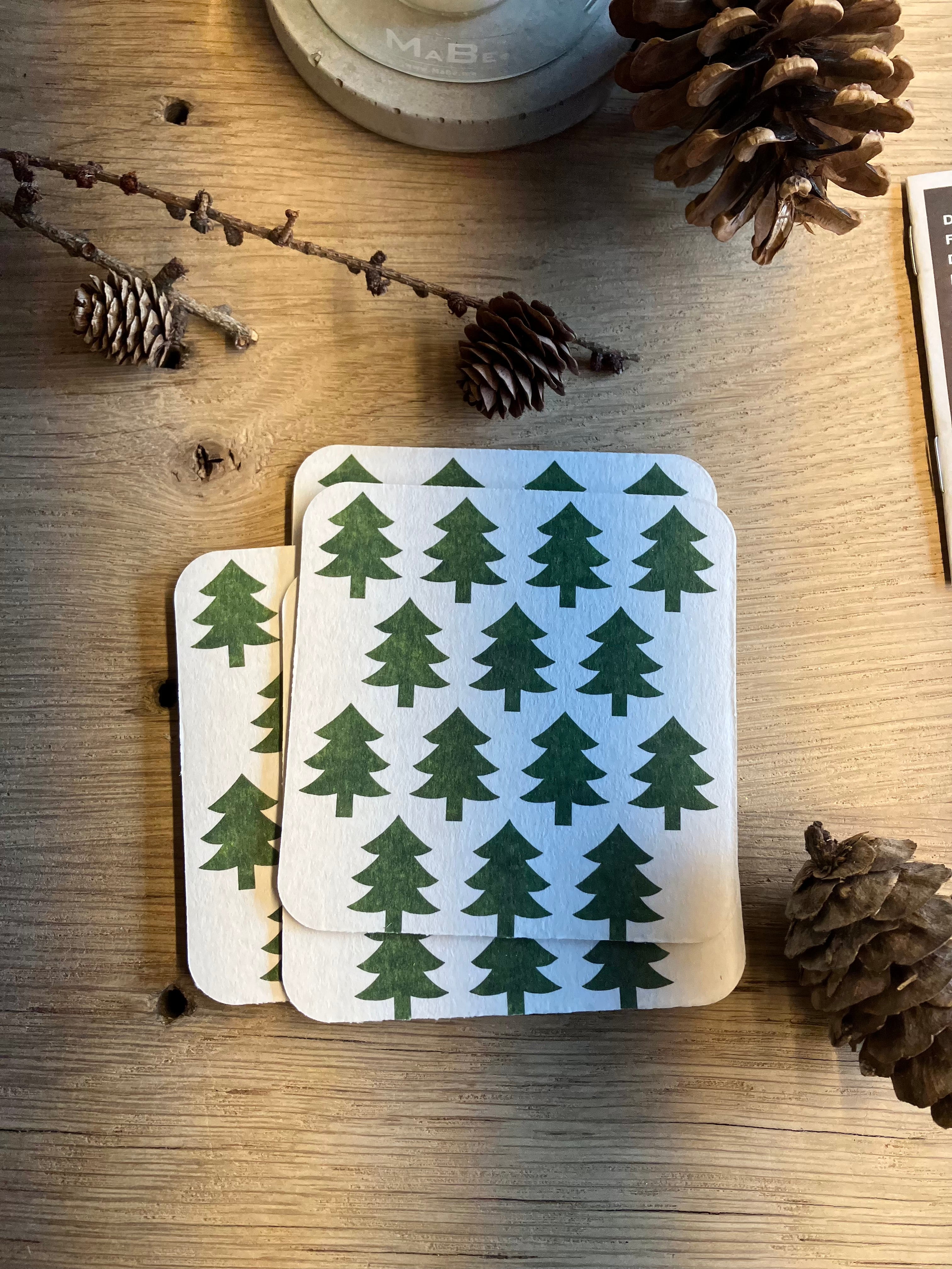 Bunte 🩷💚💙 witzige Weihnachts- 🌲 X-Mas  Untersetzer
