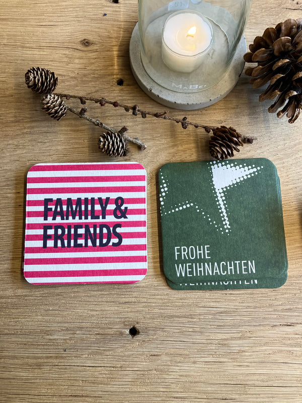 Bunte 🩷💚💙 witzige Weihnachts- 🌲 X-Mas  Untersetzer