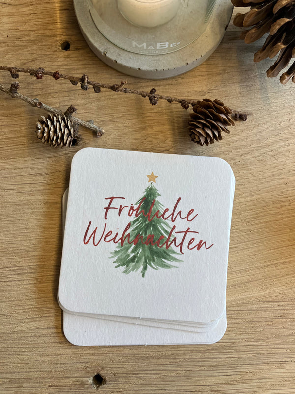 Bunte 🩷💚💙 witzige Weihnachts- 🌲 X-Mas  Untersetzer