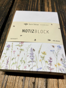 Notizblock Blumenwiese -so luftig, duftig, wunderschön - von herr biene aus Hamburg