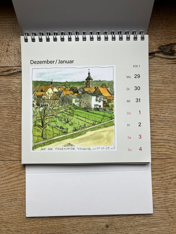Wochenkalender von Bettina Klinkig - Aschaffenburger Skizzen 2026 - Urban Sketching