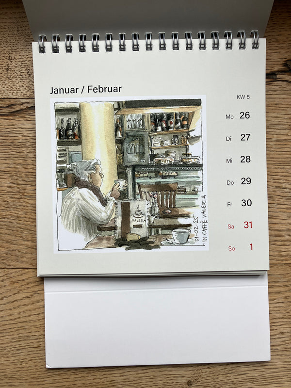 Wochenkalender von Bettina Klinkig - Aschaffenburger Skizzen 2026 - Urban Sketching