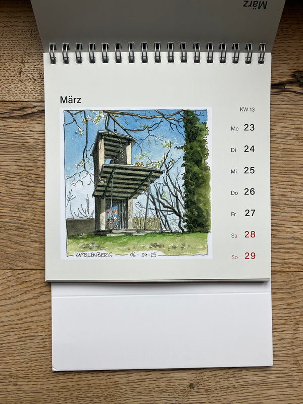 Wochenkalender von Bettina Klinkig - Aschaffenburger Skizzen 2026 - Urban Sketching