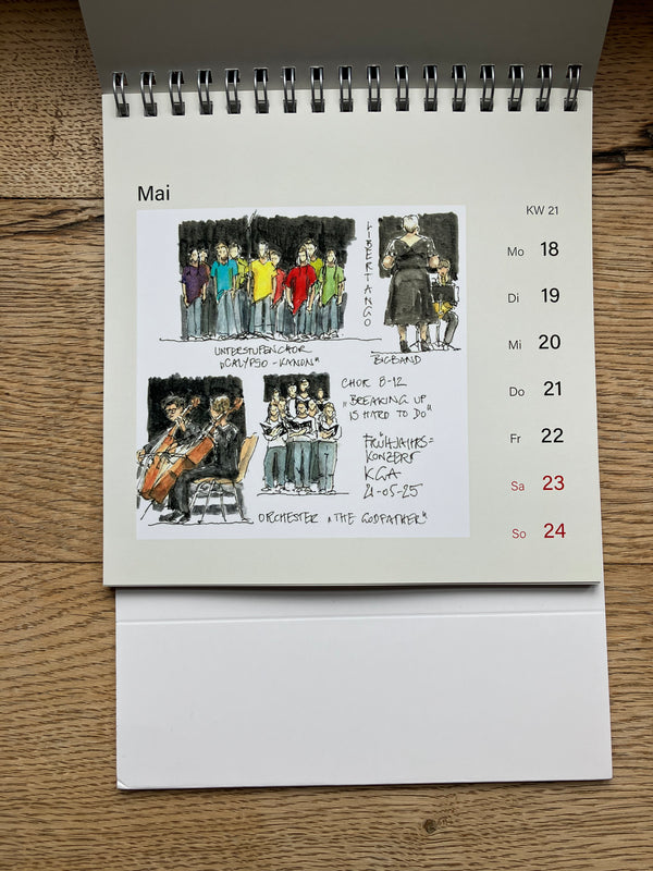 Wochenkalender von Bettina Klinkig - Aschaffenburger Skizzen 2026 - Urban Sketching