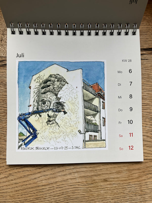 Wochenkalender von Bettina Klinkig - Aschaffenburger Skizzen 2026 - Urban Sketching