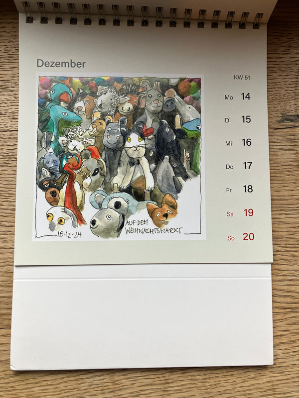 Wochenkalender von Bettina Klinkig - Aschaffenburger Skizzen 2026 - Urban Sketching