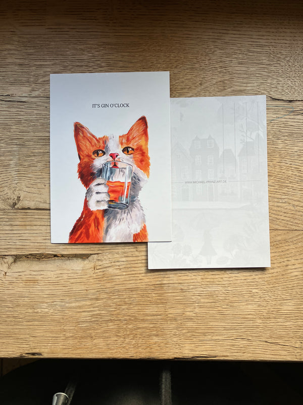 It's GIN O`CLOCK 🐈🐈‍⬛  von Michael Franz