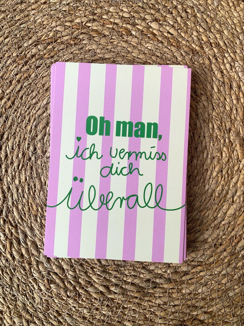 Ich vermisse dich - Postkarte von Ute Arnold - hej ibiza