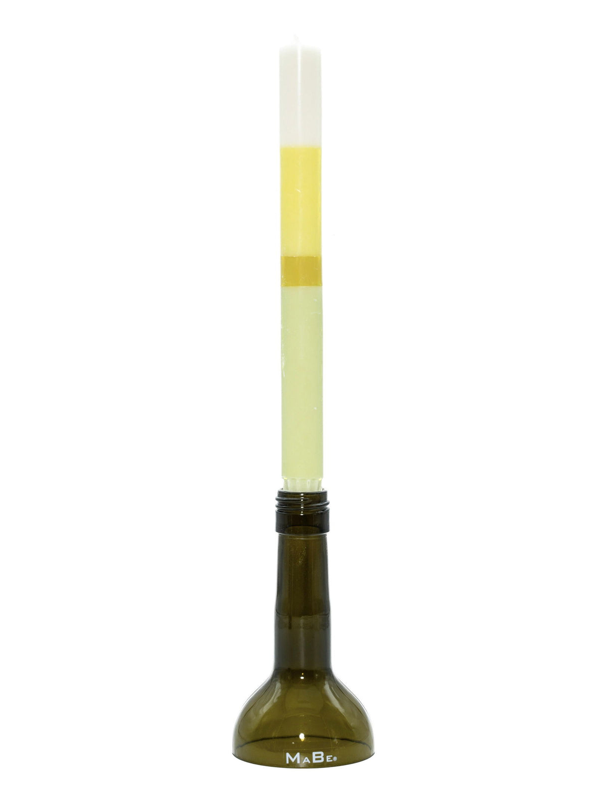 Kerzen Ständer 0,7 l Wein Flasche oliv - OHNE Kerze - MaBe®