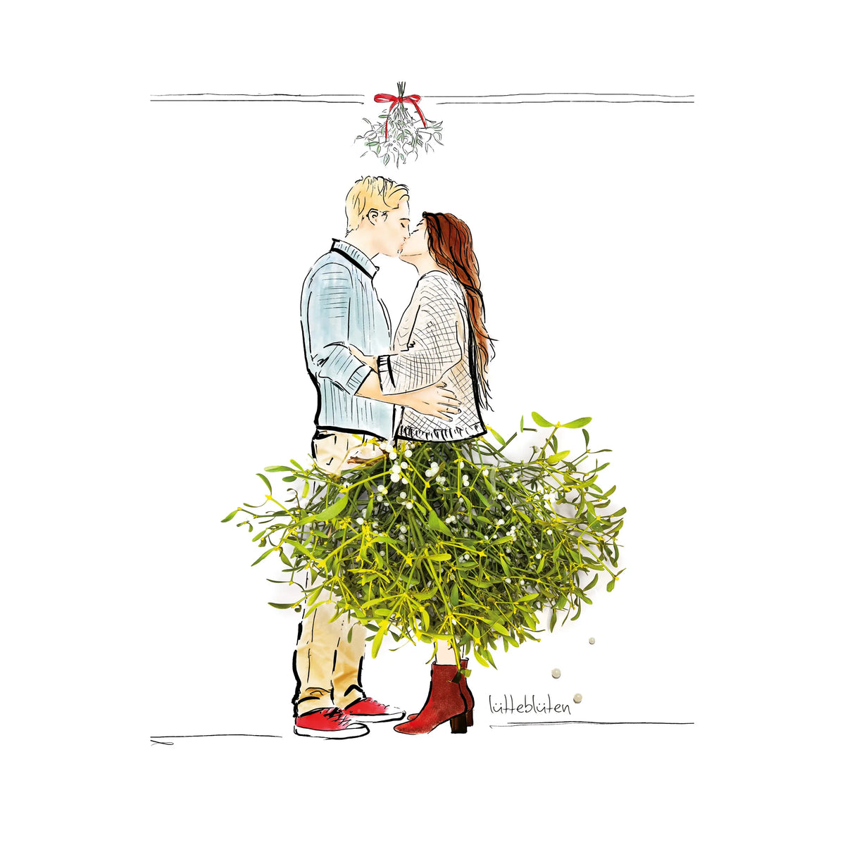 Küsse unterm Mistelzweig ✨ zauberhafte Karten von Lütteblüten 🌟 Gabriele Ampt