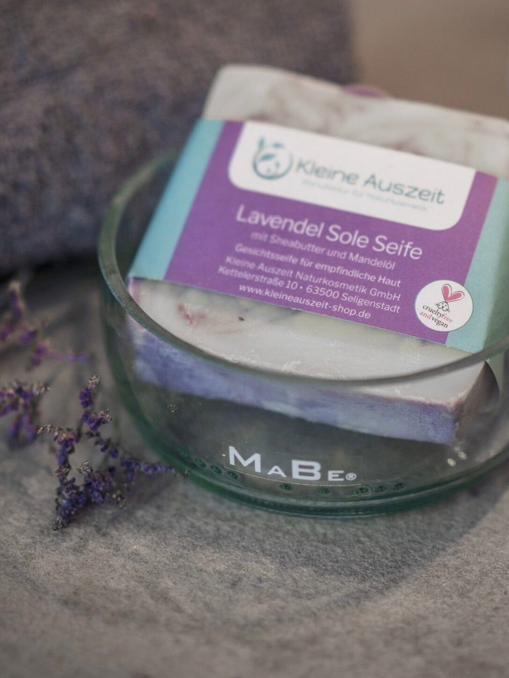 Geschenkidee: Schale mit Seife - Lavendel Sole - Kleine Auszeit Manufaktur - MaBe®