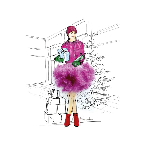 Lila Weihnachts Shopping 💜🌲 zauberhafte Karten von Lütteblüten - Gabriele Ampt