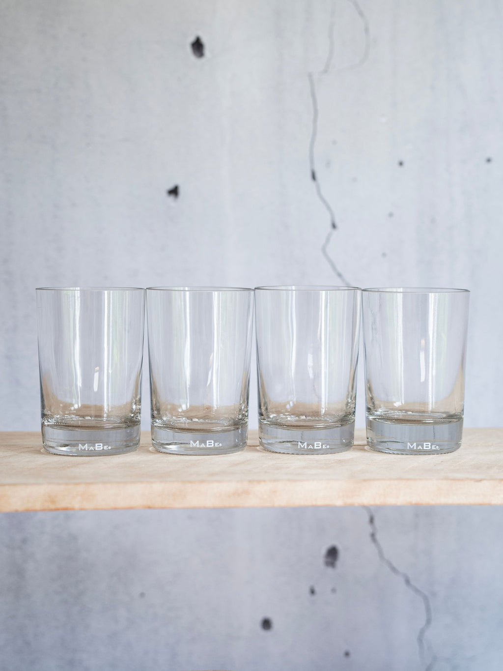 4er Set Longdrink Glas mit schwerem Boden - trinkt mit Stil aus der Whisky Flasche - - MaBe®
