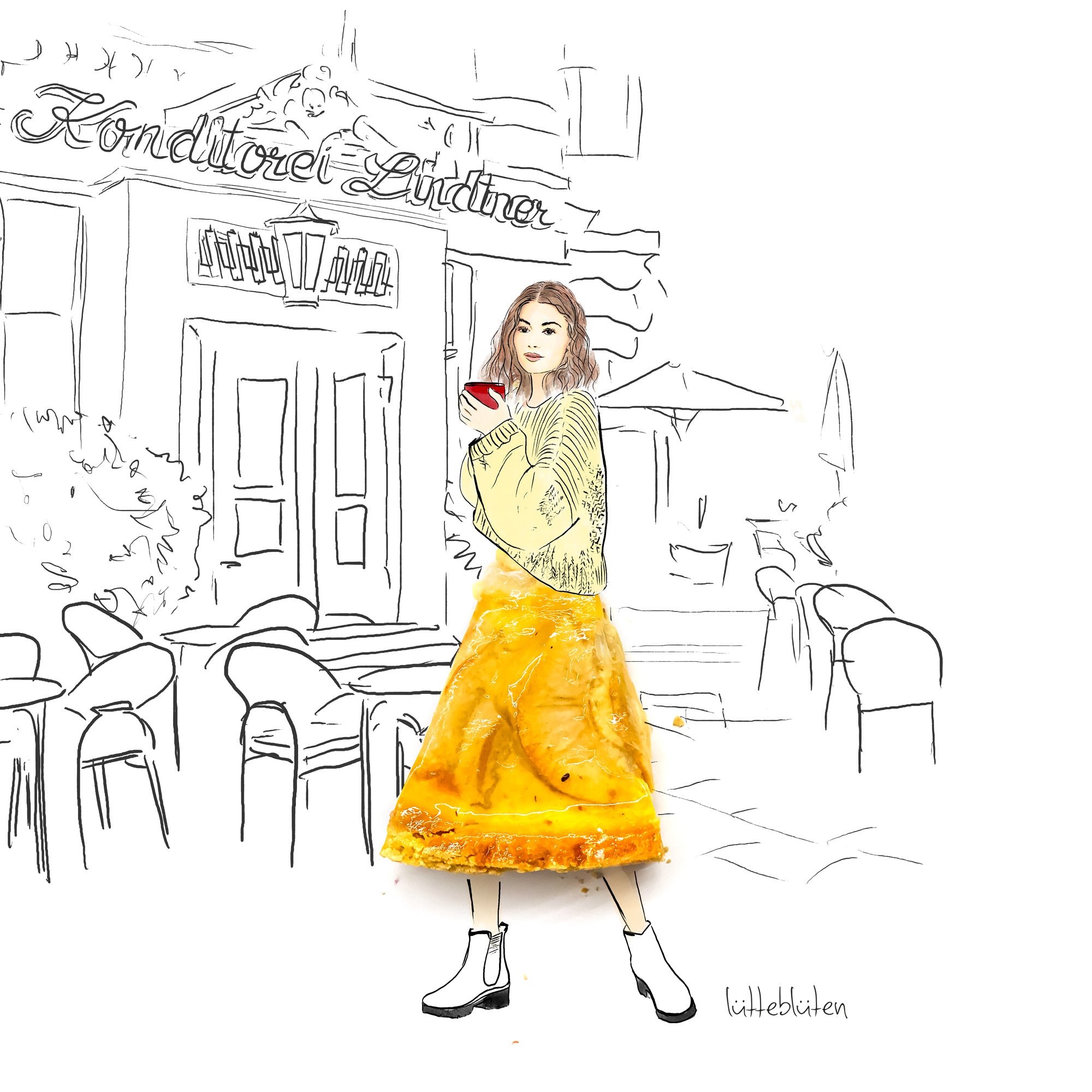 Apfeltarte de luxe 🍎  Coffeedate ? wundervolle Karten von Lütteblüten - Gabriele Ampt