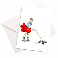 Rollschuh fahren mit Herrn Mops - zauberhafte Karten von Lütteblüten - Gabriele Ampt