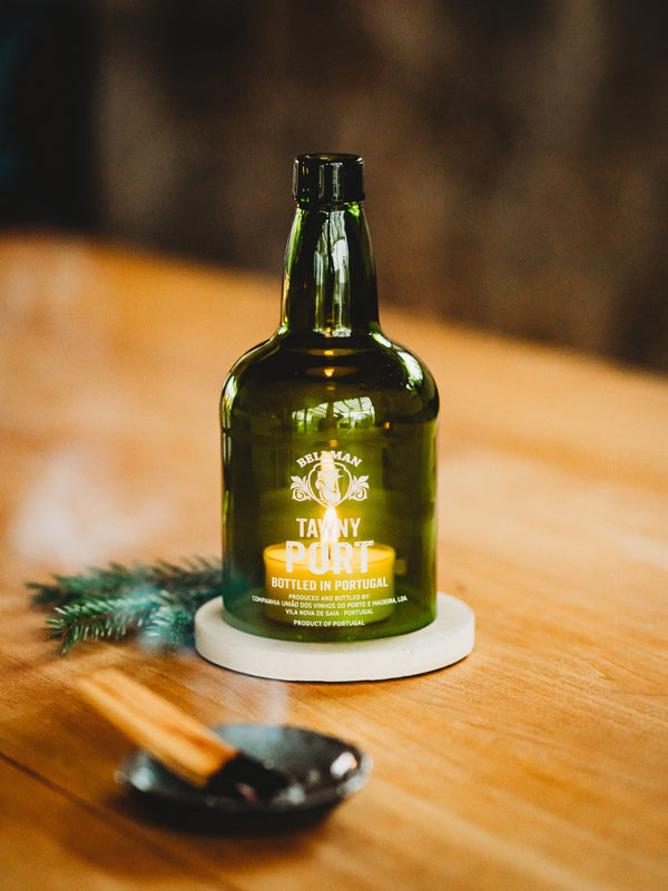 Tawny Port Wein Windlicht - bedruckt