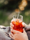 Glas - aus der 0,7l Aperol Flasche, handgefertigt bei Aschaffenburg - Upcycling
