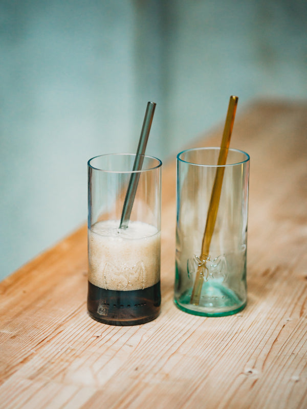 Fledermaus Fans aufgepasst - Trinkglas aus der leeren Rum Flasche