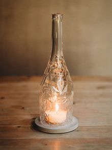 Schönheit ✨Windlicht aus der Provence - edel upgecycelt aus der Rose Wein Flasche