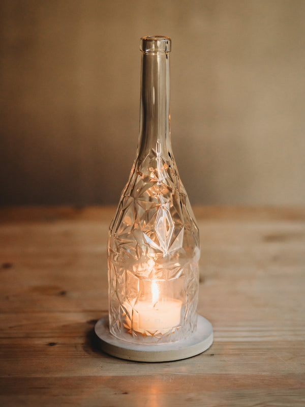 Schönheit ✨Windlicht aus der Provence - edel upgecycelt aus der Rose Wein Flasche