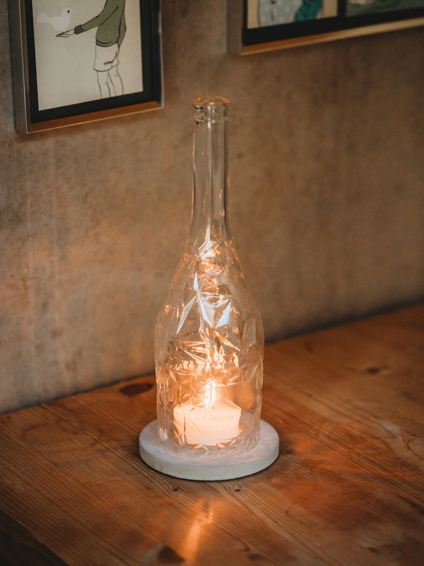 Schönheit ✨Windlicht aus der Provence - edel upgecycelt aus der Rose Wein Flasche