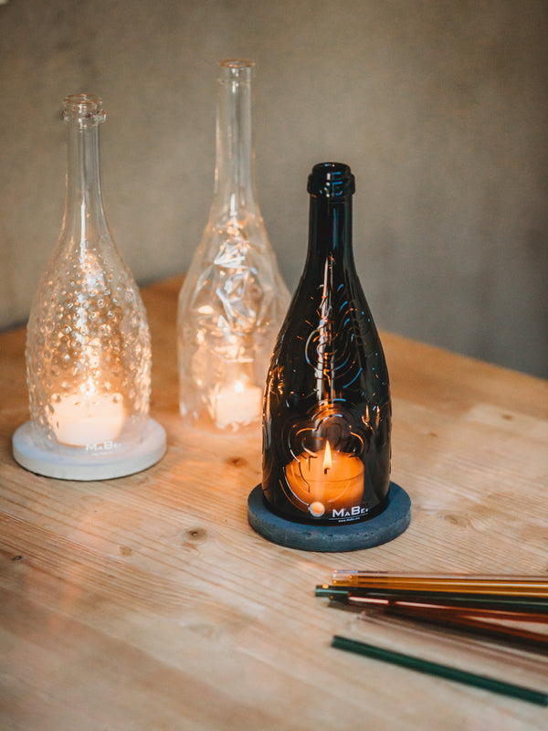 Prosecco Spumante Windlicht - witzig & edel in einem - gitzernde Schönheit