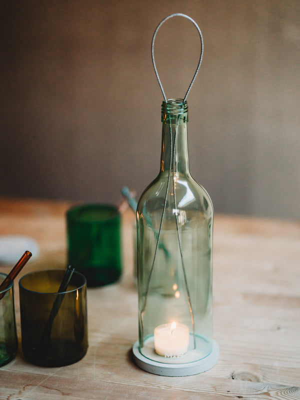 Wein Windlicht hängend - KLASSIK - schlicht & schön - tolles Geschenk
