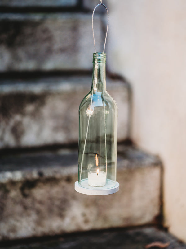Wein Windlicht hängend - KLASSIK - schlicht & schön - tolles Geschenk