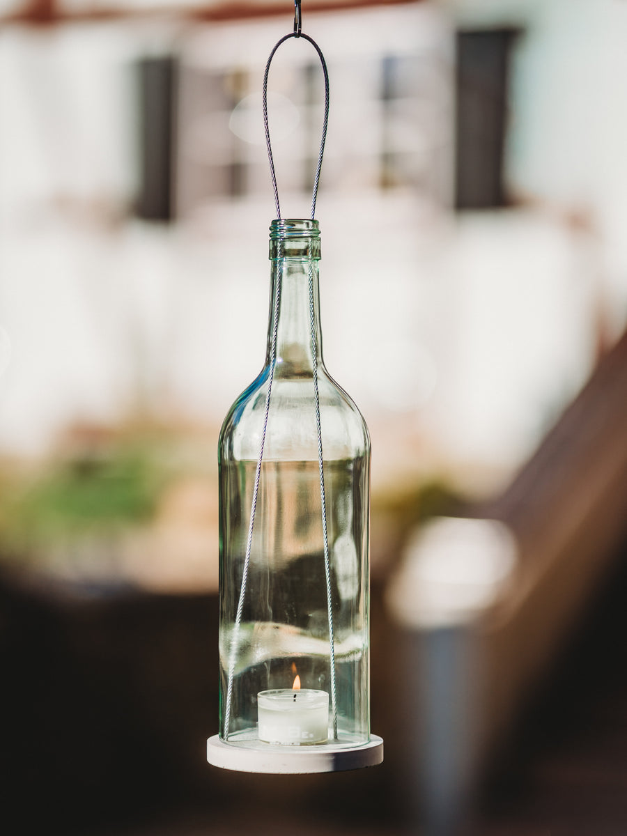 Wein Windlicht hängend - KLASSIK - schlicht & schön - tolles Geschenk