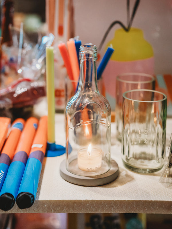 Aperitiv Windlicht - witzig & cool - das Kleine aus der neuen Struktur Flasche