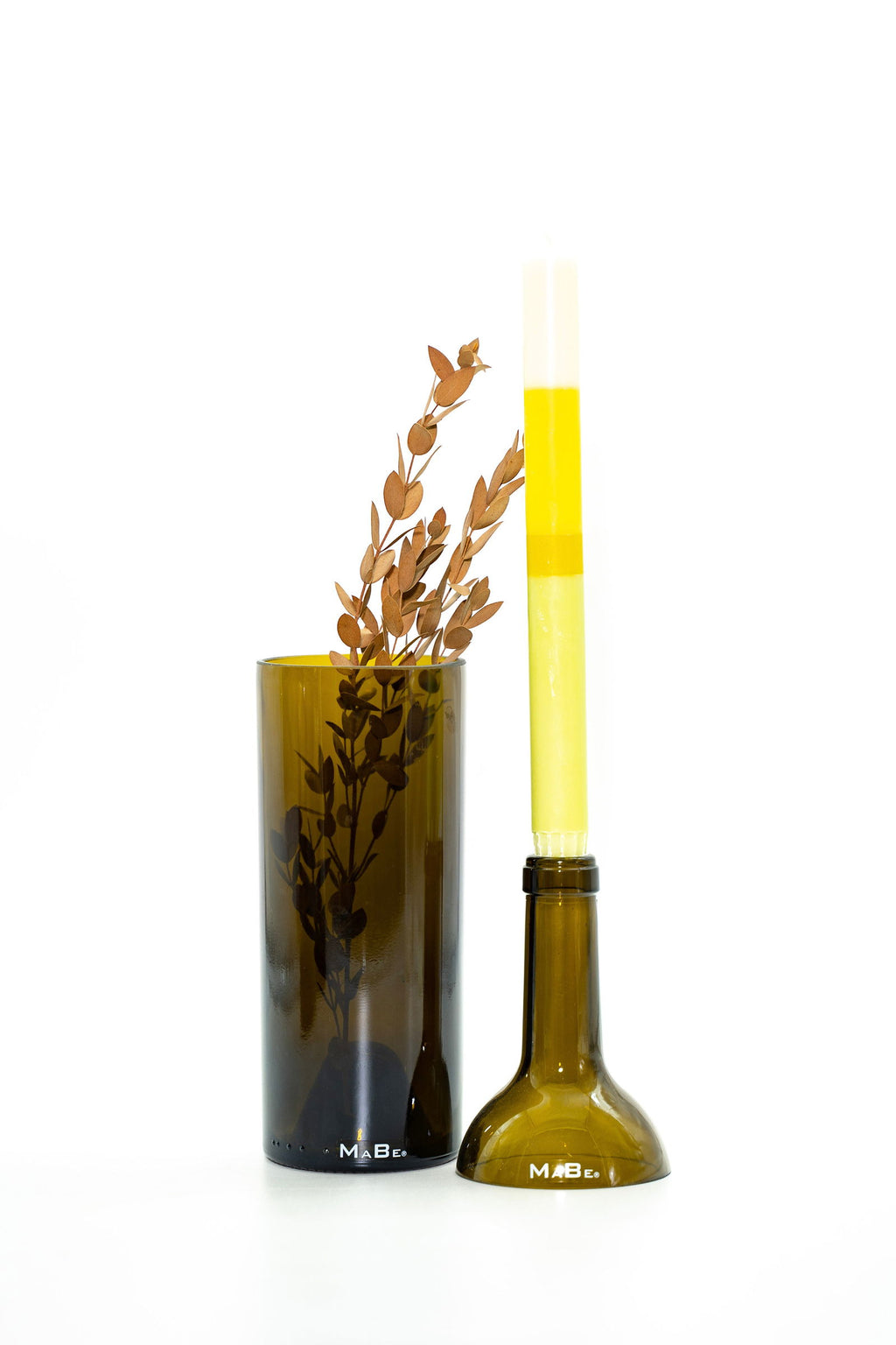 Merlot Set - Vase und Kerzenhalter aus der Weinflasche - MaBe®